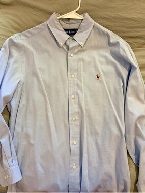 Ralph Lauren & Banana Rep Light Blue Button-Down 2 Dress Shirts - Polo Logo